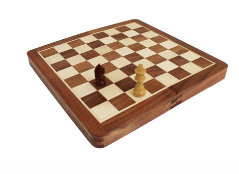 Italfama Magnetic Wooden Chess Set, Folding Travel Board 18.5cm, King 3.2cm