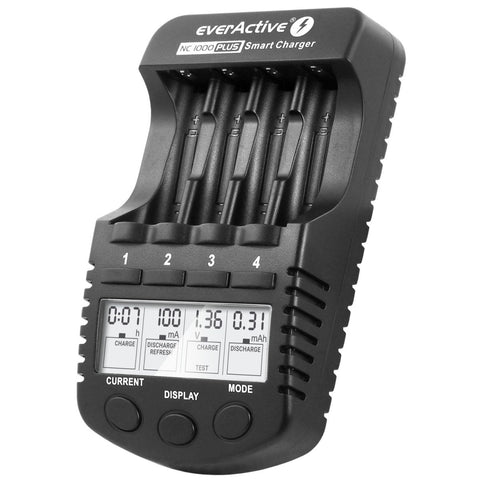 Everactive Intelligent Charger Nc-1000 Plus Black 12V Lcd USb Dc-1500Ma NEW