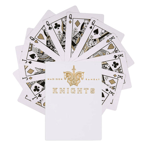 Ellusionist Knights Playing Cards White & Gold Deck Madison Ramsay Magic NEW