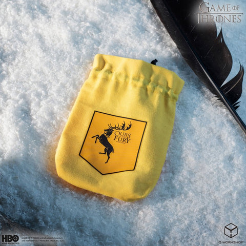 Game of Thrones House Baratheon Dice Pouch by Q-Workshop, Cotton Drawstring