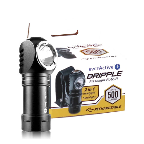 Everactive Dripple Flashlight Fl-55R Led Rechargeable 500 Lumens Waterproof NEW