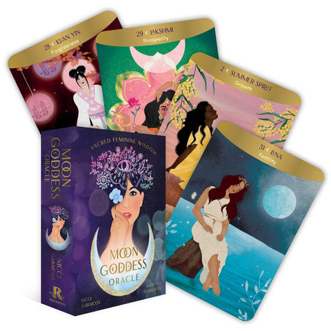 Moon Goddess Oracle Cards Deck Sacred Feminine Wisdom Rockpool Publishing Rp150