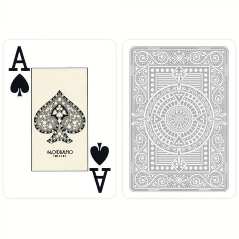 Texas Poker Hold Em Grey Playing Cards Modiano Jumbo Index Poker Size Italy NEW