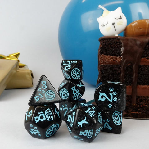 20 years: Cats Dice Set Q-WORKSHOP (limited edition)