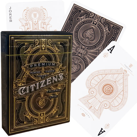 Citizens Premium Playing Cards Deck Theory 11 Gold Magic Tricks Sealed USA