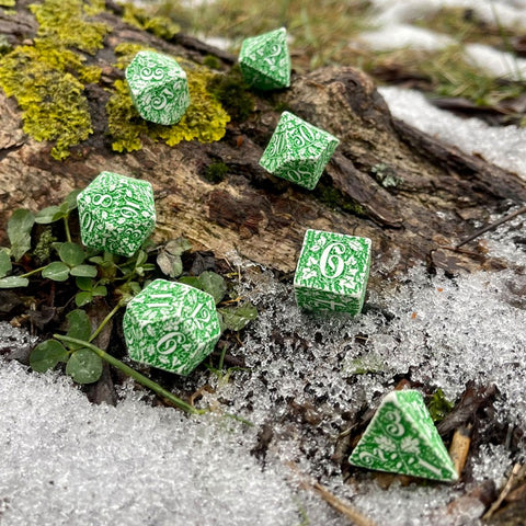 Forest Tundra Dice Set Green And White Story Role Playing Games Q-Workshop NEW