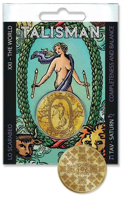 Lo Scarabeo The World Tarot Talisman Coin – Nordic Gold, Nickel-Free, 1.22in