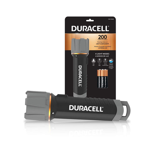 Duracell Floating Led Flashlight Auto-On 200 Lumens + 3 Aa Batteries Included