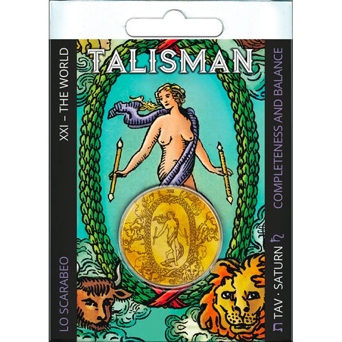 Lo Scarabeo The World Tarot Talisman Coin – Nordic Gold, Nickel-Free, 1.22in