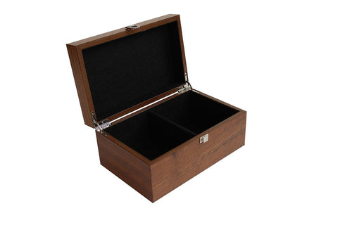 Handcrafted Wooden Chess Pieces Set with Walnut Box, King 9cm, Italfama Italy