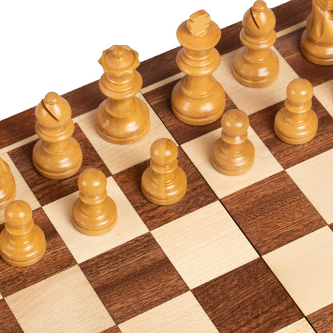 Italfama Magnetic Wooden Chess Set with Folding 40cm Board, King 7.5cm, Italy