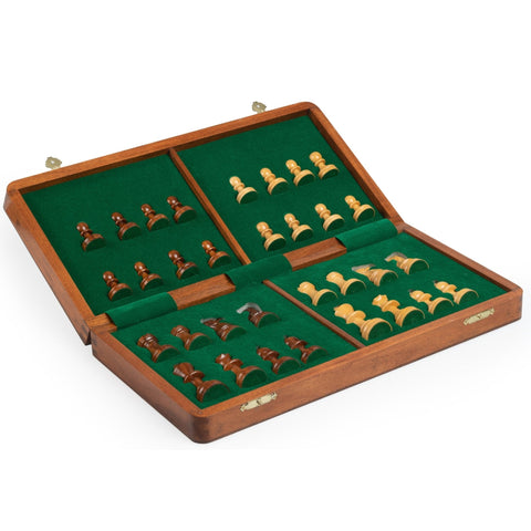 Italfama Magnetic Wooden Chess Set with Folding 40cm Board, King 7.5cm, Italy