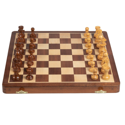 Italfama Magnetic Wooden Chess Set with Folding 40cm Board, King 7.5cm, Italy