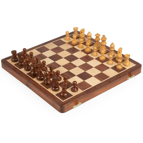 Italfama Magnetic Wooden Chess Set with Folding 40cm Board, King 7.5cm, Italy