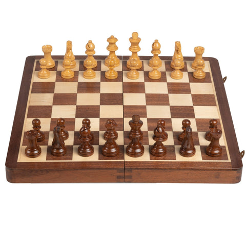 Italfama Magnetic Wooden Chess Set with Folding 40cm Board, King 7.5cm, Italy