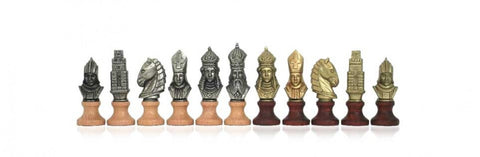 Italfama Moncada Historical Chess Pieces Metal & Wood Gold/Silver 9.5cm King