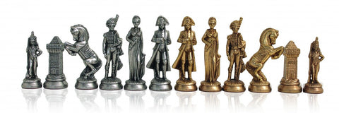 Napoleon Metal Chess Pieces Set Gold/Silver Plated, King 10cm, Italfama