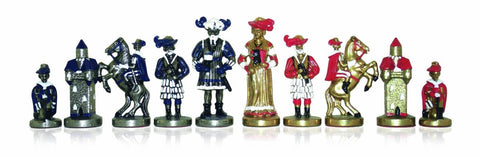 Italfama Landsknecht Hand-Painted Metal Chess Pieces, King 8.7cm, Italy
