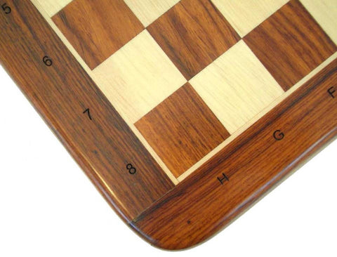Italfama Acacia Chess Board with Notation 46cm, 4.5cm Squares, Made in Italy