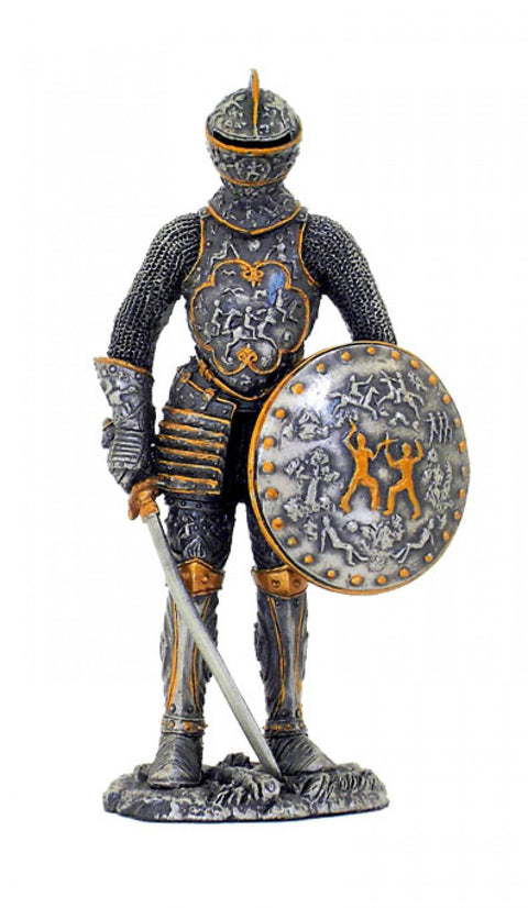 Italfama Ancient Greek Warrior Pewter Figurine, Hand-Painted, 11cm, Italy