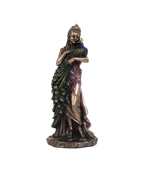 Hera Greek Goddess Statue 15cm Bronze Finish Resin Figurine Made in Italy