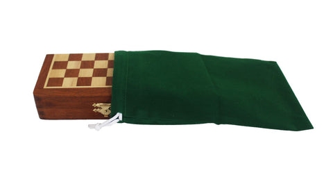 Italfama Magnetic Wooden Chess Set, Folding Travel Board 18.5cm, King 3.3cm