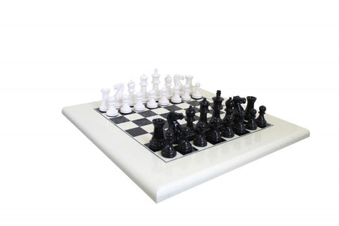 Italfama Handmade Wooden Chess Set, Weighted Pieces, 40x40cm Lacquered Board