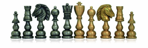 Italfama Brass Chess Pieces, Gold & Silver Plated, King 11.5 cm, Italy