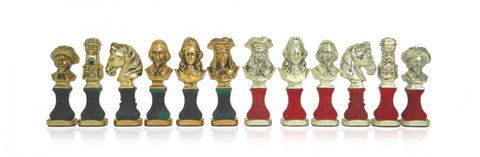 Italfama French Bust Chess Pieces Hand Painted Resin King 12cm Made in Italy