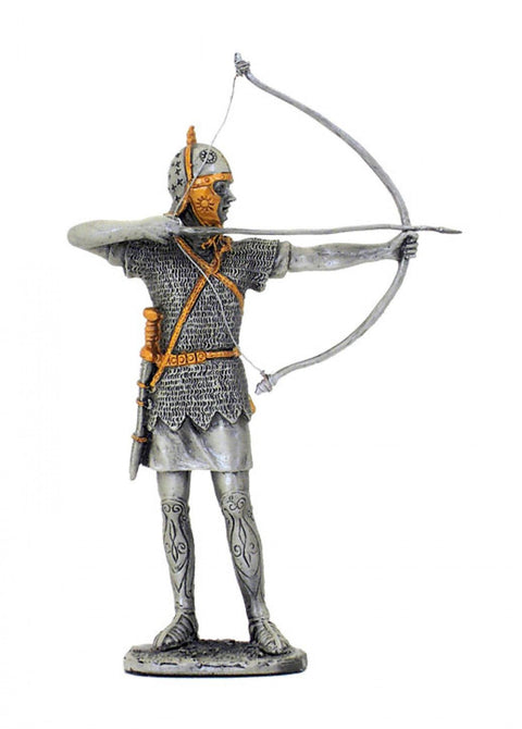 Italfama Hand-Painted Tin Knight Archer Figurine, 12cm, Made in Italy
