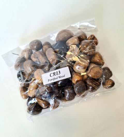 Petrified Wood Tumble Stones Tumble Crystals 500 Grams Pack Lo Scarabeo Cr13