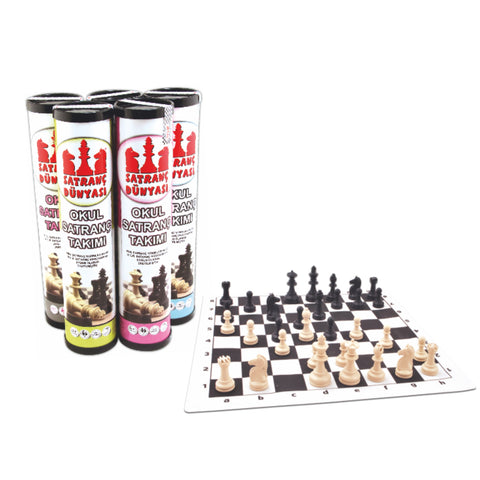 Chess World Roll Cylinder Chess Set Large Size Chessman And Board Star 1050491