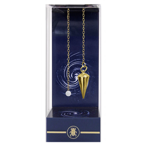 Deluxe Gold Soul Pendulum Lo Scarabeo Golden Metal Chain Divination Dowsing NEW
