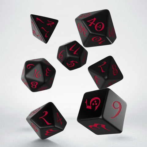 Classic Rpg Dice Set Black And Red Story Role Playing Games Q-Workshop NEW