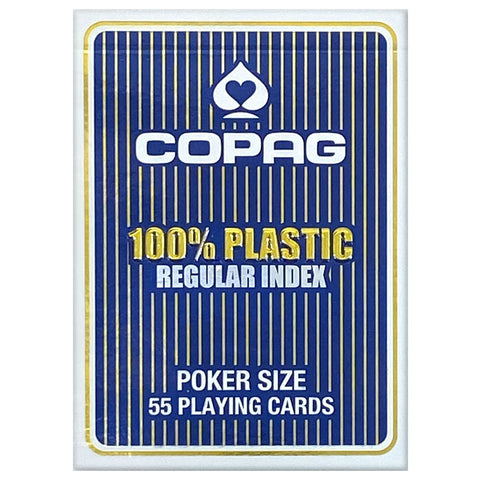 Copag Blue Deck 2 Corner Playing Cards 100% Plastic Regular Index Poker NEW