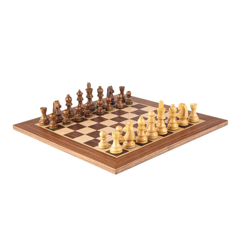 Walnut Chess set 40x40cm with Staunton Chessmen Manopoulos