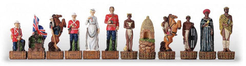 Italfama Anglo-Zulu War Chess Pieces, Hand-Painted Resin, 8cm King