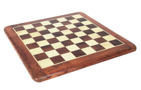 Italfama Mahogany Chess Board 52x52 cm, Handmade in Italy, 5.5 cm Squares