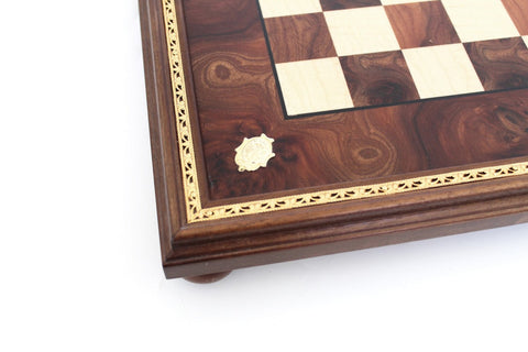 Italfama Mary Stuart Queen of Scots Metal Chess Set, Elm Wood Board, Handmade