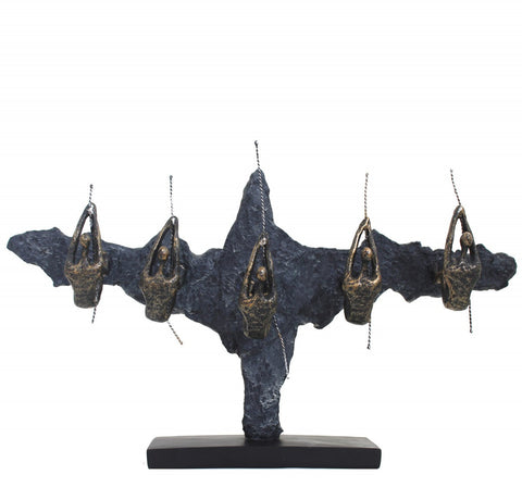 Desire to Win Bronze Finish Resin Statue 50x13x29cm Made in Italy Italfama