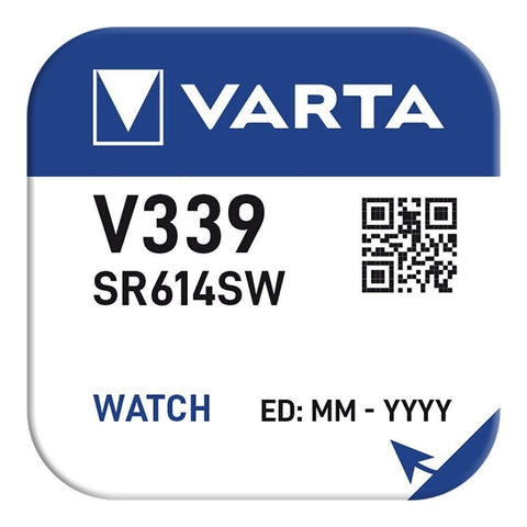 5 Varta 339 Sr614Sw Batteries Silver 1.55V Watch Coin Cell Expiration 2024 09