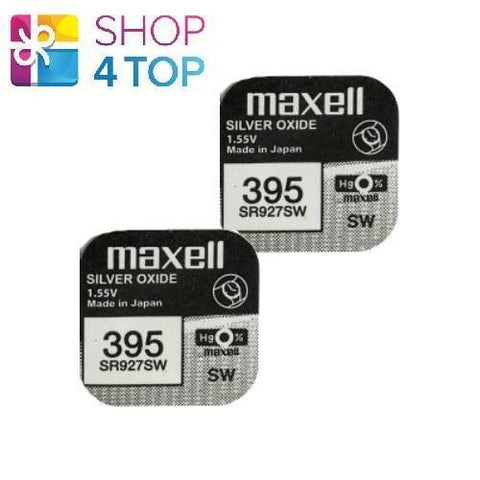 2 Maxell 395 399 Sr927Sw Batteries Silver 1.55V Watch Battery NEW
