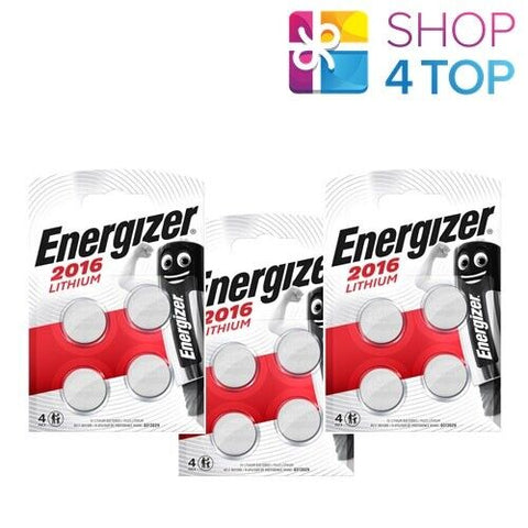 12 Energizer Cr2016 Lithium Batteries 3V Coin Cell Dl2016 Exp 2029 4Bl NEW