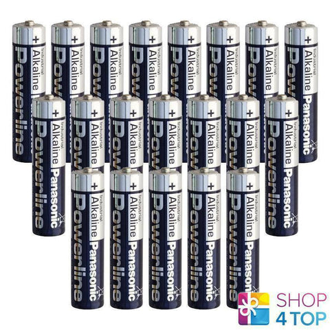 20 Panasonic Powerline Industrial Aaa Lr03 Batteries Alkaline Micro Mn2400 2031