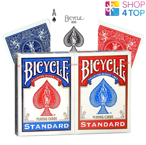 2 Decks Bicycle Rider Back Standard Index Playing Cards 1 Red 1 Blue USpcc NEW