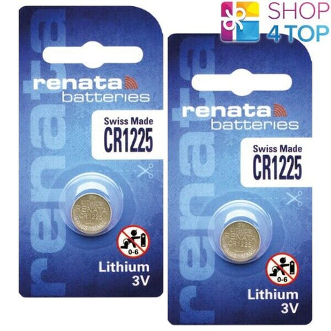 2 Renata Cr1225 Lithium Batteries 3V Cell Coin Button Br1225 Swiss Exp 2028 NEW