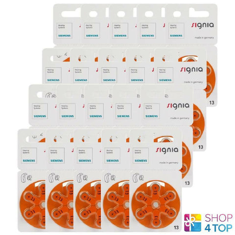 120 Siemens Signia Size 13 Pr48 Hearing Aid Batteries 1.45V Zinc Air NEW