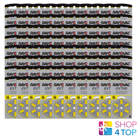 480 Rayovac Extra Advanced Size 10 Pr70 Hearing Aid Batteries 1.45V Zinc Air NEW