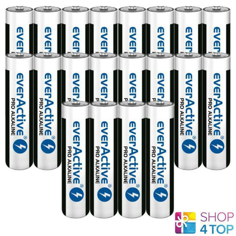 20 Everactive Pro Alkaline Aaa Lr03 Batteries Micro 1250Mah Exp 2031 NEW