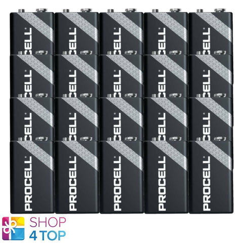 20 Duracell Procell 9V Alkaline 6Lr61 Battery E Block Mn1604 Pp3 NEW